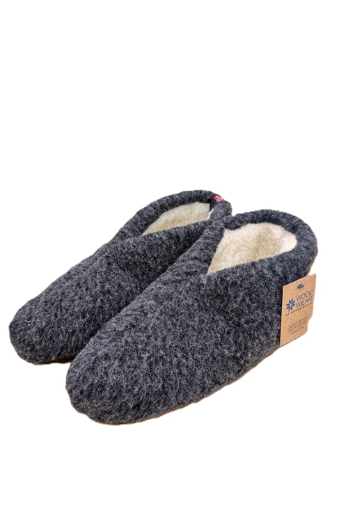 Lave uldslippers og hjemmesko af 100% uld m/ruskindssål