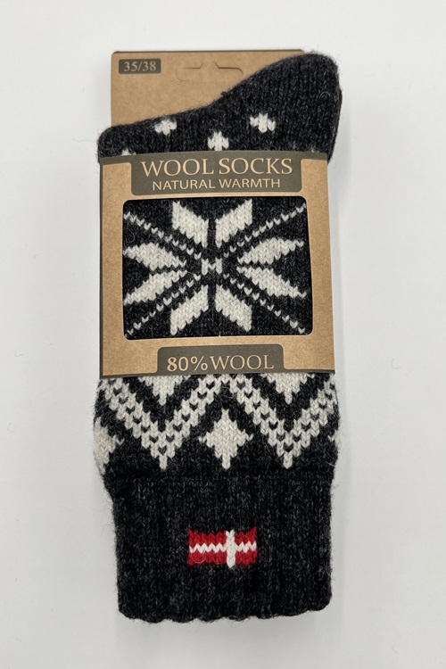 Kraftige uldsokker fra WOOLWEAR of Scandinavia 80% uld