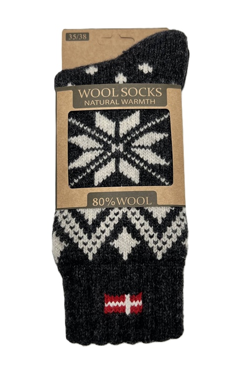 Kraftige uldsokker fra WOOLWEAR of Scandinavia 80% uld