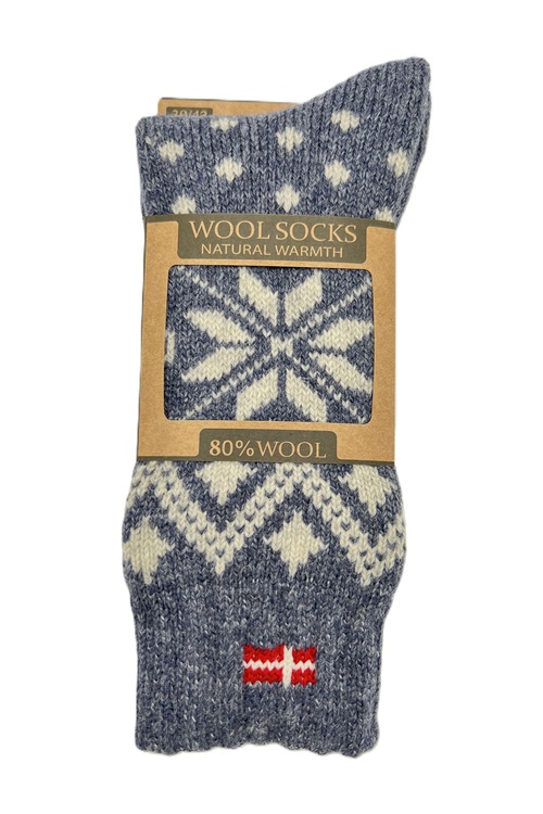 Tykke uldsokker fra WOOLWEAR of Scandinavia 80% uld
