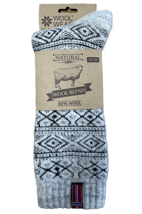 Varme uldsokker 80% uld fra WOOLWEAR of Scandinavia