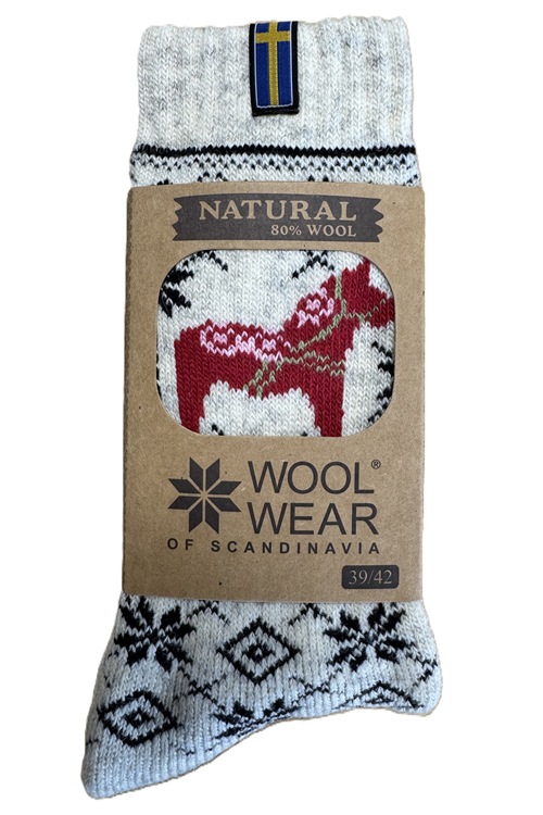 Dalahest uldsokker af 80% uld fra WOOLWEAR of Scandinavia
