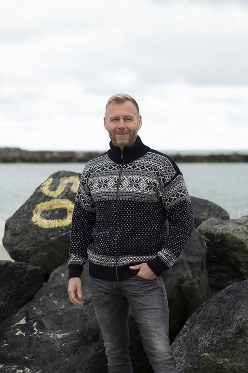 Ulden strik cardigan fra Norwool of Norway