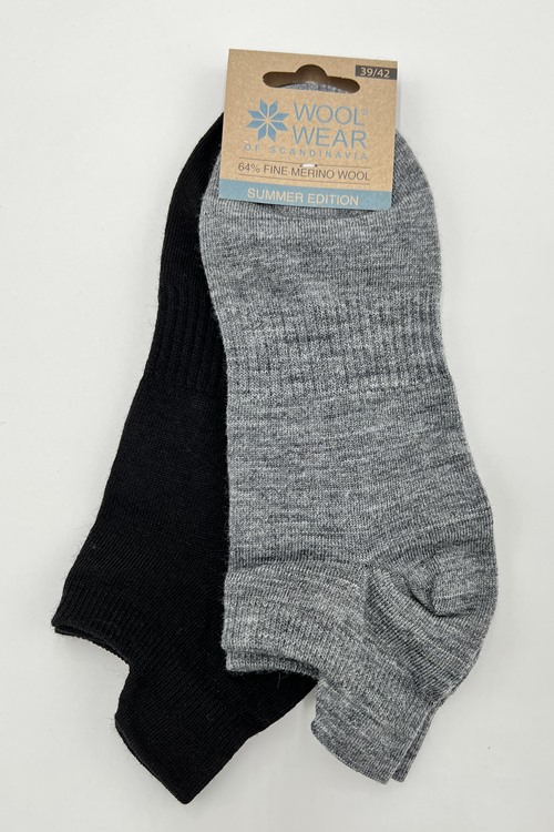 Tynde Ankelsokker af 64% merinould fra WOOLWEAR of Scandinavia