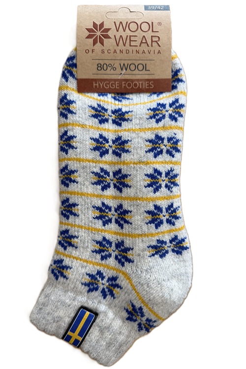 Hygge footies uldsokker fra WOOLWEAR of Scandinavia af 80% uld