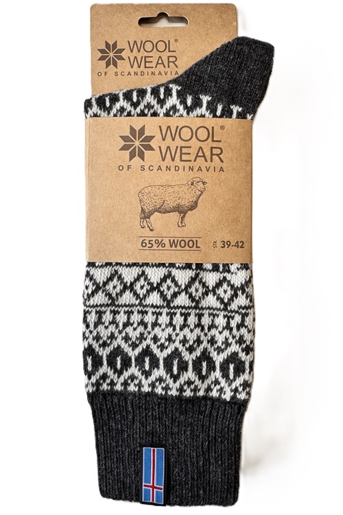 Uldsokker fra WOOLWEAR of Scandinavia af 65% kamgarnsuld