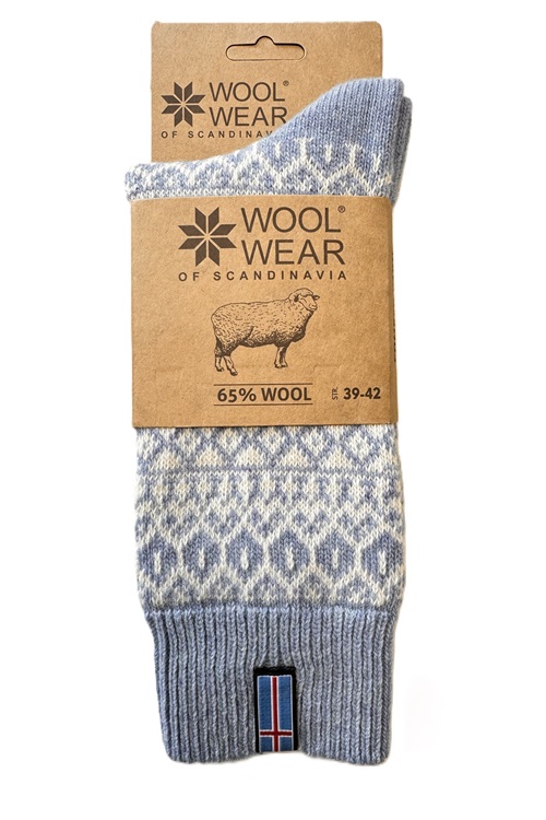 varme uldsokker fra WOOLWEAR of Scandinavia 65% kamgarnsuld