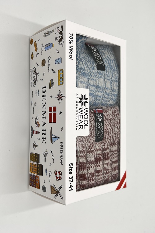 uldsokke GiftBox 2-pack med ragsokker 70% uld