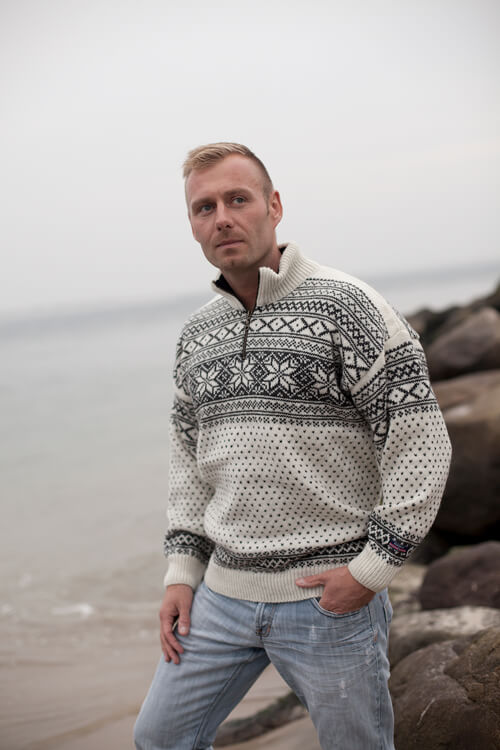 Norsk Norwool sweater i ren nordisk mønster