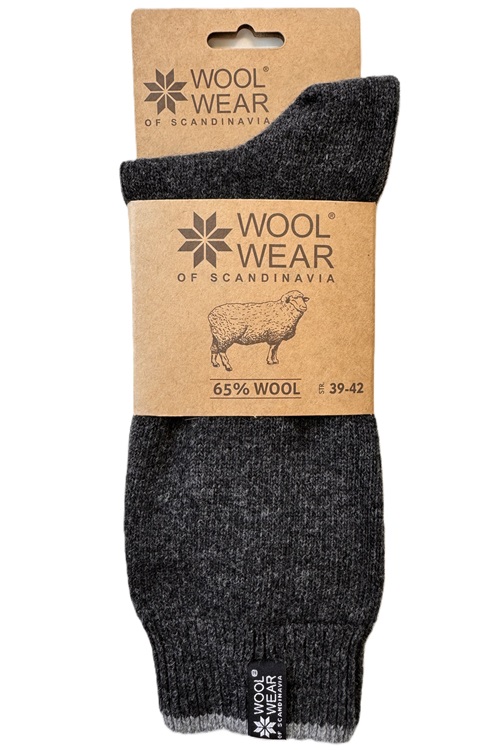 Medium kraftige uldsokker fra WOOLWEAR of Scandinavia 65% uld