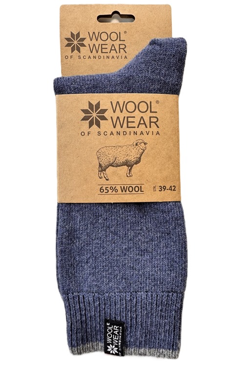 Medium kraftige uldsokker fra WOOLWEAR of Scandinavia 65% uld