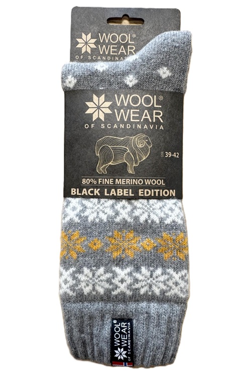 Black Label merinosokker 80% merinould WOOLWEAR of Scandinavia 
