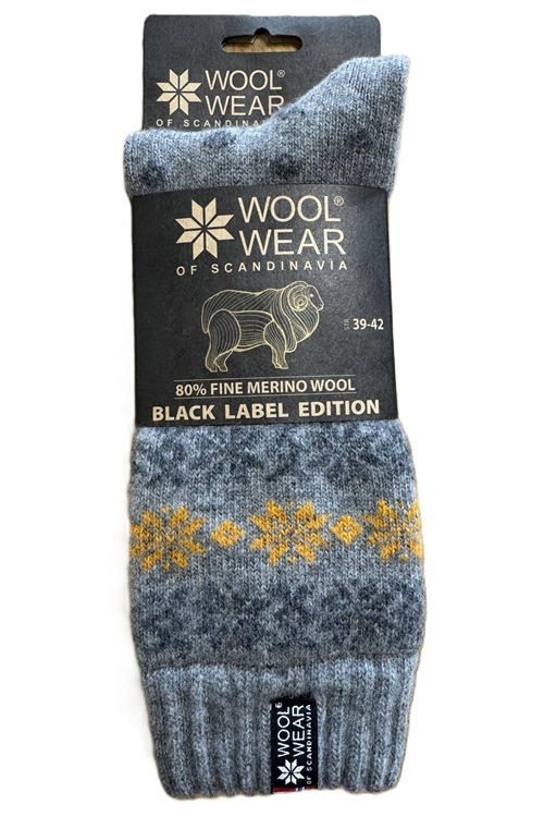 Black Label merino sokker 80% merinould WOOLWEAR of Scandinavia 