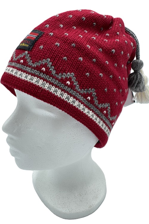 Strikhue m/kvast af 100% uld fra NORWOOL of Norway