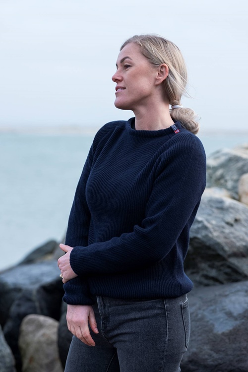 Let og blød striktrøje fra WOOLWEAR of Scandinavia af 100% uld