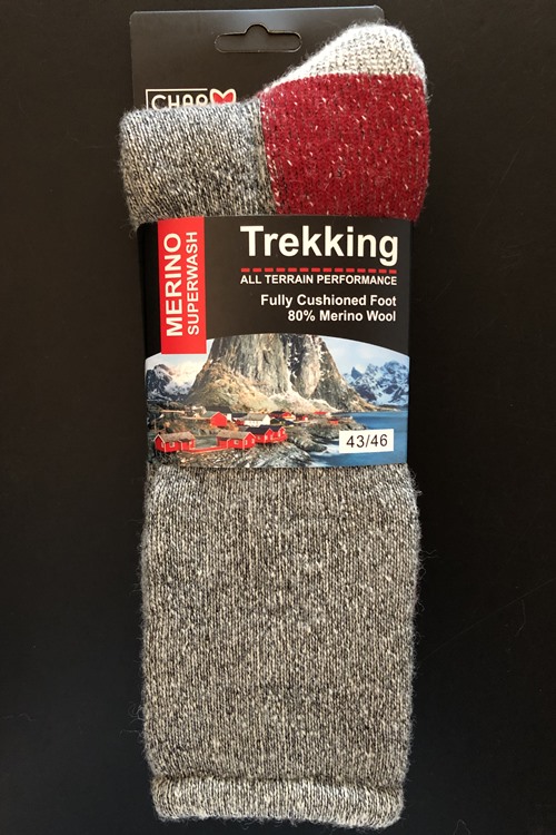 Ragsokker i Trekking udgave m/stretch - 80% merinould