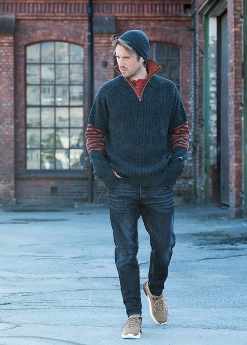 norsk 100% lammeuld herre sweater fra NORWOOL